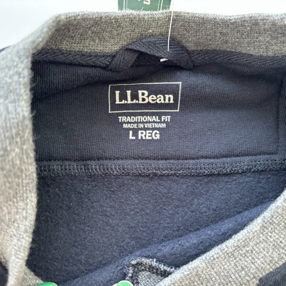 NWT Men’s LL Bean Athletic Crewneck Sweatshirt SZ Large Navy blue - Picture 12 of 14